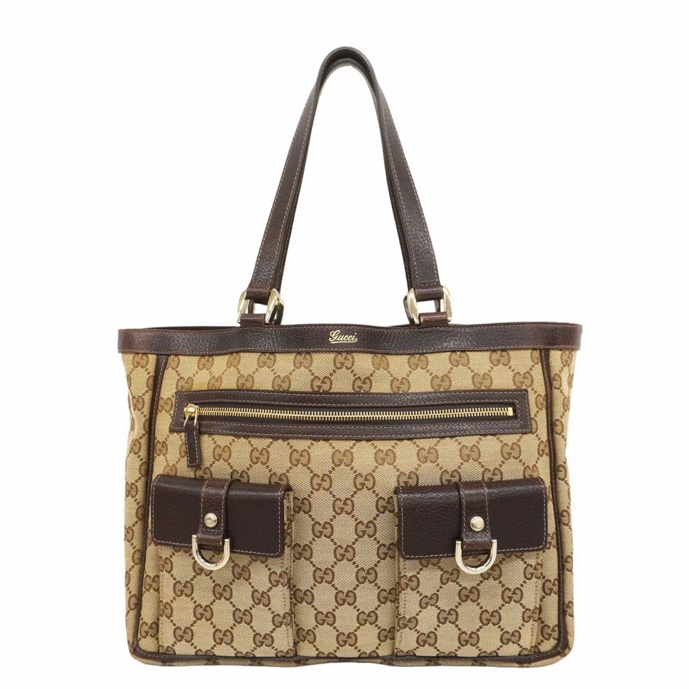 Gucci S Gg Canvas Bag Tote Abby Brown